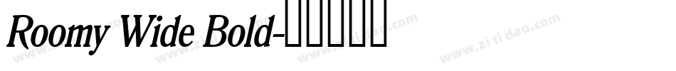 Roomy Wide Bold字体转换